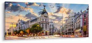 Slika - Calle Gran Vía, Madrid, Španija (120x50 cm)