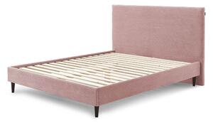 Ružičasti bračni krevet Bobochic Paris Anja Dark, 160 x 200 cm