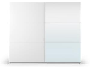 Bijeli ormar s ogledalom i kliznim vratima 250x215 cm Lisburn - Cosmopolitan Design