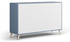 Plava niska komoda 140x86 cm Burren - Cosmopolitan Design