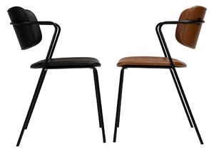 Smeđa stolica s imitacijom kože DAN-FORM Denmark Zed