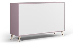 Ružičasta niska komoda 140x86 cm Burren - Cosmopolitan Design