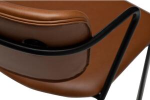 Smeđa stolica s imitacijom kože DAN-FORM Denmark Zed