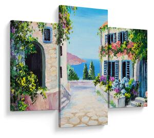 Slika - Grška uličica, oljna slika (90x60 cm)