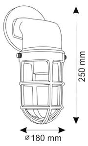 Vanjska zidna svjetiljka LUND 1xE27/12W/230V IP44 krom