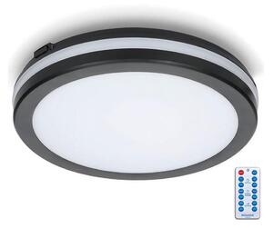 LED Stropna svjetiljka za kupaonicu sa senzorom LED/24W/230V pr. 30 cm crna + DU