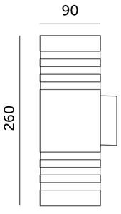 Vanjska zidna svjetiljka 2xGU10/35W/230V IP54 okrugli crna