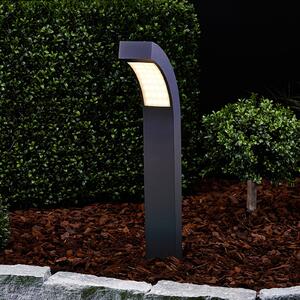 Lucande LED postolje Lennik, 60 cm, antracit, metal, Crno, Metal, Vanjski stupići/staze