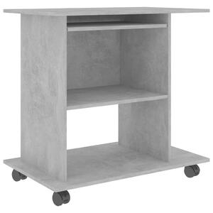 VidaXL Stol za računalo siva boja betona 80 x 50 x 75 cm od iverice