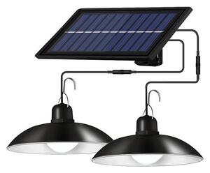 LED Prigušivi solarni luster na sajli 2xLED/1,8W/3,7V IP44 6500K 1200 mAh + DU