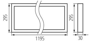 Kanlux 31174 - LED Nadgradni panel BAREV LED/40W/230V 4000K 120x30 cm