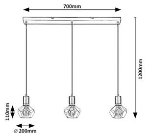 Rabalux 72242 - Luster na sajli FRAN 3xE27/40W/230V