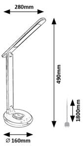Rabalux 74226 -LED RGB Prigušiva stolna lampa na dodir JACEY LED/6W/230V crna
