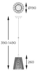 Zuma Line P0547-01H-F9AC - Luster na sajli BACH 1xE14/40W/230V zlatna