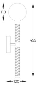 Zuma Line W0583-01A-2GHF - Zidna svjetiljka MIDA 1xG9/6W/230V mesing