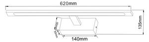 Zuma Line W89443-20W-GD - LED Osvjetljenje ogledala ALTER LED/20W/230V IP44 zlatna