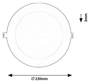 Rabalux 71219 - LED Ugradbena svjetiljka SHAUN LED/18W/230V pr. 22 cm bijela