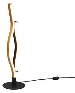 Design tafellamp zwart met goud incl. LED dimbaar - Blaze