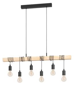 Eglo 43513 - Luster na sajli TOWNSHEND 6xE27/60W/230V - FSC certificirano