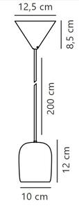 Nordlux - Luster na sajli NOTTI 1xE27/25W/230V siva