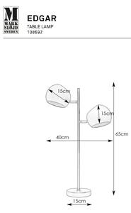 Markslöjd 108692 - Stolna lampa EDGAR 2xE14/40W/230V zlatna