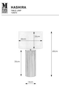 Markslöjd 108670 - Stolna lampa HASHIRA 1xE27/40W/230V bijela/crna