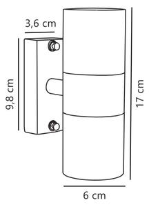 Nordlux - Vanjska zidna svjetiljka TIN 2xGU10/35W/230V IP54