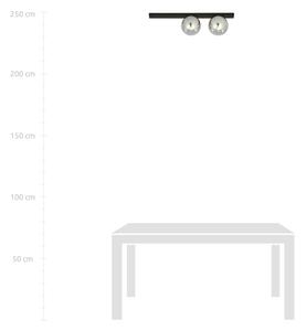 Stropna svjetiljka FIT 2xE14/10W/230V crna/siva