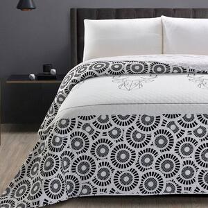 Luksuzni crno-bijeli prekrivač za bračni krevet