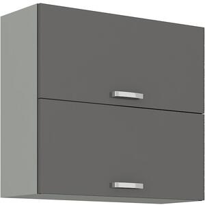 Zondo.hr Gornji kuhinjski ormarić Gonir 80 GU-72 2F (korpus: siva + front: sivi sjaj). Akcija -7%. 1134457