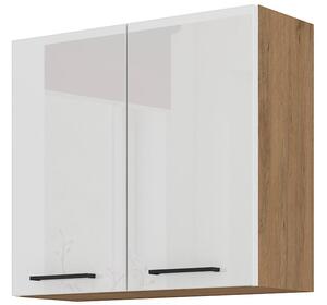 Zondo.hr Gornji kuhinjski ormarić Virion 80 G 72 2F (hrast lancelot + bijela). 1032538