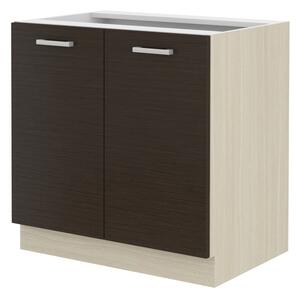 Zondo.hr Donji kuhinjski ormarić ispod sudopera Chasma 80 ZL 2F BB (hrast ferara + tamno drvo). Akcija -6%. 1032891