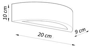 Sollux SL.1458 - Zidna svjetiljka ATENA 1xE27/15W/230V 20 cm bijela