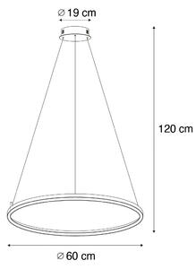 Pametna viseća svjetiljka crna 60 cm uklj. LED i RGBW - Girello