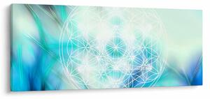 Slika - Merkaba v turkiznem ozadju (120x50 cm)