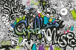 Samoljepljiva tapeta stilski graffiti zid