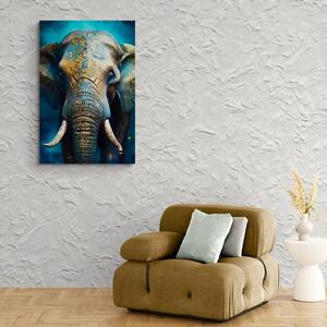 Slika plavo-zlatni slon