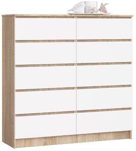 Zondo.hr Komoda Kraft 10SZ (hrast sonoma + bijela). Akcija -12%. 1117145