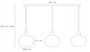 Lucide 34438/03/61 - Luster na sajli JULIUS 3xE27/40W/230V