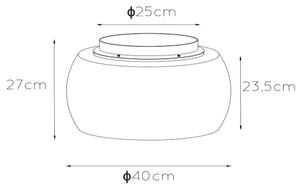 Lucide 45101/40/65 - Stropna svjetiljka OLIVIA 3xE27/40W/230V pr. 40 cm crna