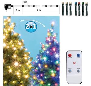 LED Vanjski Božićni lanac 100xLED 10m IP44 topla bijela/multicolor + DU