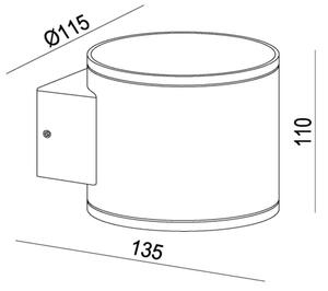 Lucide 28803/01/30 - Vanjska zidna svjetiljka OXFORD 1xG9/5W/230V IP54 crna