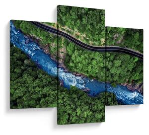 Slika - Reka med gorami, Kavkaz, Rusija (90x60 cm)