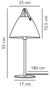 DFTP by Nordlux - Stolna lampa STRAP 1xE27/40W/230V crna