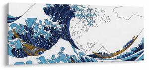 Slika - japonska risba, valovi (120x50 cm)