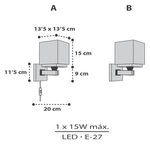 Dalber 63379 - Dječja zidna svjetiljka LITTLE PIXEL 1xE27/15W/230V