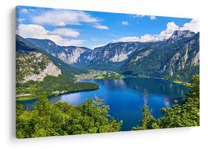Slika - Hallstattsko jezero, Hallstatt, Avstrija (90x60 cm)