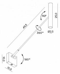 Lucide 23262/05/30 - LED Prigušiva zidna lampa WYGO LED/5W/230V crna