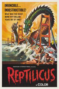 Reprodukcija umjetnosti Reptilicus (Vintage Cinema / Retro Movie Theatre Poster / Horror & Sci-Fi), (26.7 x 40 cm)