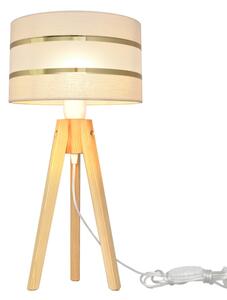 Stolna lampa HELEN 1xE27/60W/230V krem/zlatna/bor